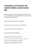 HESI MATERNAL CORE OBSTETRIC AND&NewLine;MATERNITY NURSING CONCEPTS REVIEW&NewLine;2026&NewLine;