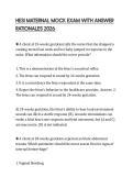 HESI MATERNAL MOCK EXAM WITH ANSWER&NewLine;RATIONALES 2026&NewLine;