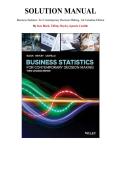 Solution Manual for Business Statistics&colon; For Contemporary Decision Making&comma; 3rd Canadian Edition by Ken Black&comma; Tiffany Bayley&comma; Chapter 1-19 &vert; All Chapters