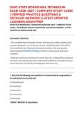 OHIO STATE BOARD NAIL TECHNICIAN EXAM 2026&ndash;2027 &vert; COMPLETE STUDY GUIDE &vert; 200 VERIFIED PRACTICE QUESTIONS & DETAILED ANSWERS &vert; LATEST UPDATED LICENSING EXAM PREP