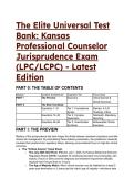 The Elite S-Tier Kansas LPC&sol;LCPC Jurisprudence Exam Test Bank &lpar;2026&sol;2027&rpar; &vert; 44&plus; Clinical Scenarios & Answers