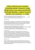 CNOR Certification Exam Competency Credentialing Institute Perioperative Nursing Official Practice Exam Actual Exam 2026&sol;2027 with Detailed Rationales &vert; Complete Exam-Style Questions &vert; Pass Guaranteed &ndash; A&plus; Graded&NewLine;&NewLine;