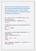 StarGuard Written Test Study Guide &lpar;Latest 2026 &rpar;  &vert;&vert; &NewLine;Most  Recent Exam 2026-2027 Actual Complete Real &NewLine;Exam Questions And  Correct Answers &lpar;Verified &NewLine;Answers&rpar; Already Graded A&plus; &vert; Guaranteed Success&excl;&excl; &NewLine;Newest Exam &vert; Just Released&excl;&excl;