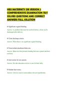 HESI MATERNITY OB VERSION 2&NewLine;COMPREHENSIVE EXAMINATION TEST&NewLine;SOLVED QUESTIONS AND CORRECT&NewLine;ANSWERS FULL SOLUTION&NewLine;