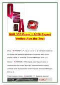 NUR 355 Exam 1 2026 &vert; Expert Verified Study Guide & Practice Questions &vert; Stress&comma; Anxiety&comma; General Adaptation Syndrome&comma; Mental Health Concepts & Coping Mechanisms