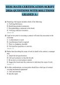 HESI MATH CERTIFICATION SCRIPT&NewLine;2026 QUESTIONS WITH SOLUTIONS&NewLine;GRADED A&plus;&NewLine;