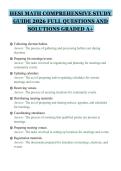 HESI MATH COMPREHENSIVE STUDY&NewLine;GUIDE 2026 FULL QUESTIONS AND&NewLine;SOLUTIONS GRADED A&plus;&NewLine;