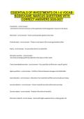 ESSENTIALS OF INVESTMENTS CH&period;1-6 VOCAB&vert; BODIE&vert;KANE&vert; MARCUS QUESTIONS WITH CORRECT ANSWERS 2026-2027&NewLine;