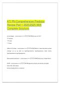 ATI PN Comprehensive Predictor &NewLine;Review Part 1 2025&sol;2025 With &NewLine;Complete Solutions &NewLine;