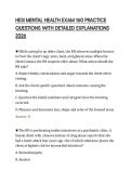 HESI MENTAL HEALTH EXAM 160 PRACTICE&NewLine;QUESTIONS WITH DETAILED EXPLANATIONS&NewLine;2026