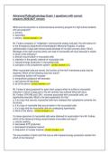 Advanced Pathophysiology Exam 1 questions with correct &NewLine;answers 2026&sol;2027 version 