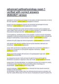 advanced pathophysiology exam 1 &NewLine;verified with correct answers &NewLine;2026&sol;2027 version