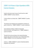 GEOG 1113 Exam 4 Quiz Questions With Correct Answers