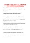 AMCA Exam 2025 Practice Questions with Correct Answers &vert; Complete Certification Exam Prep & Study Guide
