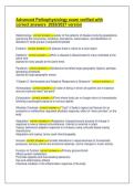 Advanced Pathophysiology exam verified with &NewLine;correct answers  2026&sol;2027 version 
