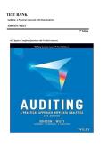 Test Bank for Auditing&colon; A Practical Approach with Data Analytics 2nd Edition by Raymond N&period; Johnson &vert; Complete Exam Questions&comma; Answers & Detailed Rationales