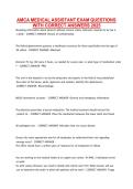 AMCA Medical Assistant Certification Exam 2025 &ndash; Complete Practice Questions with Correct Answers & Exam Preparation Study Guide