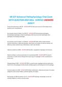 NR 507 Advanced Pathophysiology Final Exam&NewLine;WITH QUESTION AND WELL VERIFIED ANSWERS&NewLine;2026&excl;&excl;&excl;