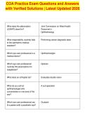 COA Practice Exam Questions and Answers&NewLine;with Verified Solutions &vert; Latest Updated 2026