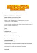 ESTHETICS CH 2 ANATOMY & PHYSIOLOGY QUESTIONS AND ANSWERS 2026-2027
