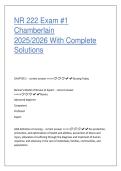NR 222 Exam &num;1 &NewLine;Chamberlain   &NewLine;2025&sol;2026 With Complete &NewLine;Solutions