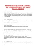Esthetics - Skincare Products&comma; Chemistry&comma; And Ingredients Questions with Correct Answers 2026-2027&NewLine;