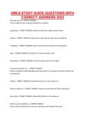 AMCA Study Guide Questions with Correct Answers 2025 &vert; Complete Exam Preparation & Practice Test with Verified Solutions