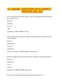 EV LESSON 7 QUESTIONS WITH CORRECT ANSWERS 2026-2027