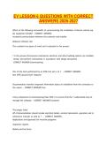 EV LESSON 6 QUESTIONS WITH CORRECT ANSWERS 2026-2027
