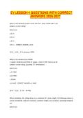 EV LESSON 4 QUESTIONS WITH CORRECT ANSWERS 2026-2027