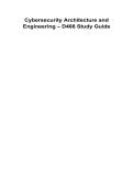 Cybersecurity Architecture and Engineering &ndash; D488 Study Guide 2025&sol; 2026 100&percnt; Verified with Correct Questions and Answers with Solution
