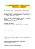 EV EXAM QUESTIONS WITH CORRECT ANSWERS 2026-2027