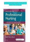 Test Bank&colon; Professional Nursing Concepts & Challenges &lpar;8th & 9th Ed&rpar; by Beth Black