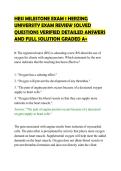 HESI MILESTONE EXAM 1 HERZING&NewLine;UNIVERSITY EXAM REVIEW SOLVED&NewLine;QUESTIONS VERIFIED DETAILED ANSWERS&NewLine;AND FULL SOLUTION GRADED A&plus;