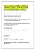 NR222 Exam 1 2025&sol;2026 With &NewLine;Questions And Answers Written &NewLine;Correctly 