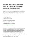HESI MODULE 6 COMPLETE PREPARATION&NewLine;GUIDE WITH INFECTION CONTROL AND&NewLine;EMERGENCY PROCEDURES REVIEW