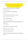 ACC 201 Final Exam&colon; Financial Statements&comma; &NewLine;Transactions&comma; and Accounting Principles &NewLine;Questions and Correct Answers