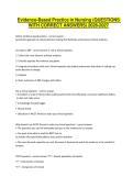 Evidence-Based Practice in Nursing &lpar;QUESTIONS WITH CORRECT ANSWERS&rpar; 2026-2027