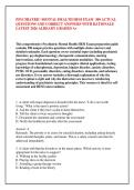 PSYCHIATRIC-MENTAL HEALTH HESI EXAM  300 ACTUAL &NewLine;QUESTIONS AND CORRECT ANSWERS WITH RATIONALE &NewLine;LATEST 2026 ALREADY GRADED A&plus;