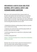 HESI MODULE 6 MOCK EXAM AND STUDY&NewLine;MATERIAL WITH CLINICAL SAFETY AND&NewLine;SCENARIO-BASED QUESTIONS