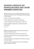 HESI MODULE 6 QUESTION SET WITH&NewLine;RATIONALES AND HOSPITAL SAFETY AND RISK&NewLine;MANAGEMENT CONCEPTS 2026&NewLine;