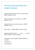 MIS FINAL EXAM QUESTIONS WITH CORRECT ANSWERS