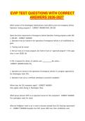EVIP TEST QUESTIONS WITH CORRECT ANSWERS 2026-2027