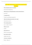 acct 201 final Exam 1 Questions and Correct &NewLine;Answers