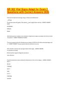 NR 302 Vital Signs Adapt for Exam 2 Questions with Correct Answers 2026