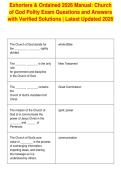 Exhorters & Ordained 2026 Manual&colon; Church&NewLine;of God Polity Exam Questions and Answers&NewLine;with Verified Solutions &vert; Latest Updated 2026