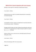 CMN 101 Part 2 Exam &num;1 Questions with correct answers