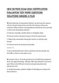 HESI OB PEDS EXAM 2026 CERTIFICATION&NewLine;EVALUATION TEST PAPER QUESTIONS&NewLine;SOLUTIONS GRADED A PLUS&NewLine;
