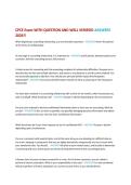 CPCE Exam WITH QUESTION AND WELL VERIFIED ANSWERS&NewLine;2026&excl;&excl;