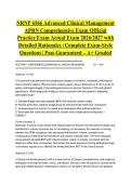 NRNP 6566 Advanced Clinical Management APRN Comprehensive Exam Official Practice Exam Actual Exam 2026&sol;2027 with Detailed Rationales &vert; Complete Exam-Style Questions &vert; Pass Guaranteed &ndash; A&plus; Graded&NewLine;&NewLine;